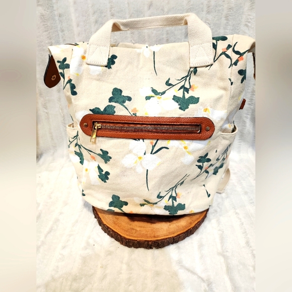 a new day Bags A New Day Floral Cream Backpackpurse Poshmark
